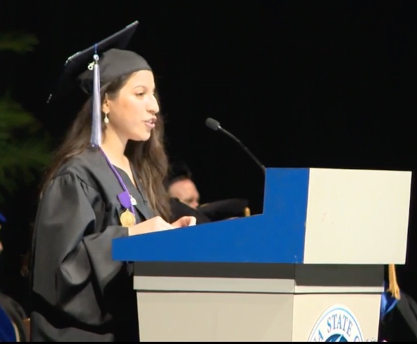 SofiA Rivas, Student Gov't Assn President addresses Daytona's State grads / Headline Surfer, 