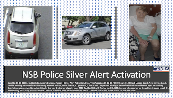 NSB cops issue silver alert for missing elderly woman / Headline Surfer