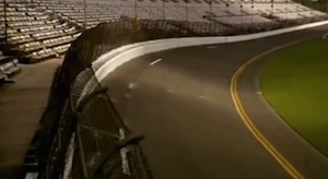 Daytona Int'l Speedway isn't even subtle in showing Turn 4 where Dale Earnhardt was killed in the Dauytona 500 / Headline Surfer®