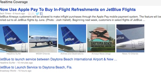 HeadlineSurfer.com story on JetBlue service to Daytona trending online / Headline Surfer®