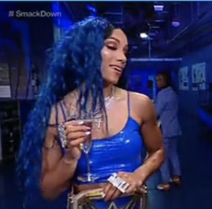 WWE Smackdowm Women's Champion Sasha Banks was the honorary starter for the Daytona 500