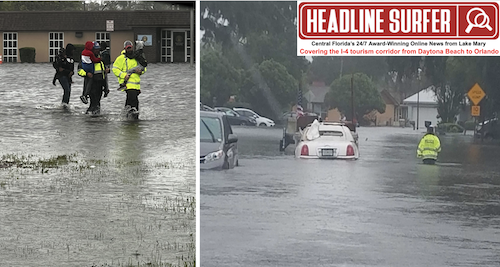 Daytona Beach police rescuing Hurricane Ian's flooded residents / Headline Surfer