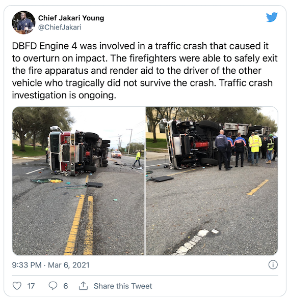 Daytona Beach firetruck in fatal crash / Headline Surfer