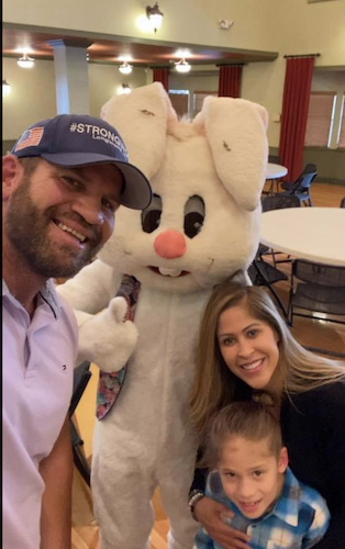 Matt Morgan & Family with Easter Bunny / Headline Surfer