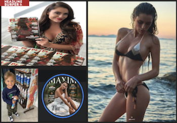 Tia McDonald in Playboy and Maxim / Headline Surfer 
