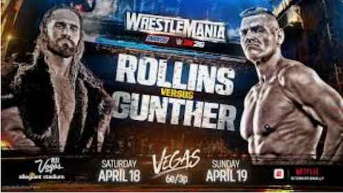 Seth Rollins vs. Gunther / Wrestlemania 42 / Headline Surfer
