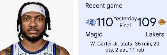 Wendell Carter Jr, Orlando Magic / Headline Surfer